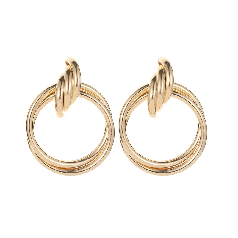 geometric stud earrings for women brincos metal ear studs fashion jewelry | Украшения и аксессуары