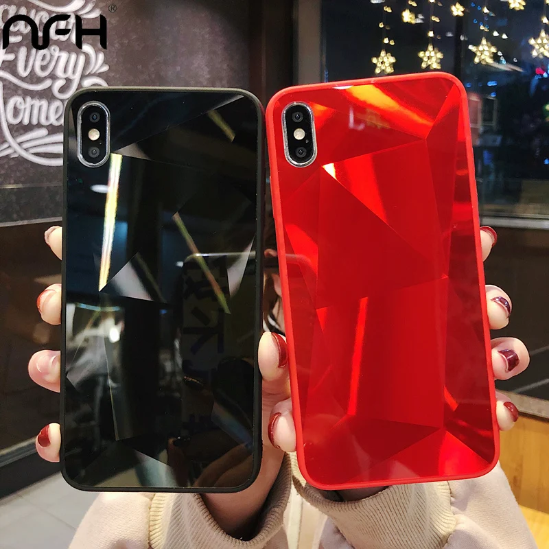 3D Алмазный модный акриловый ПК чехол для iPhone XS MAX X XR силиконовый бампер телефона 6