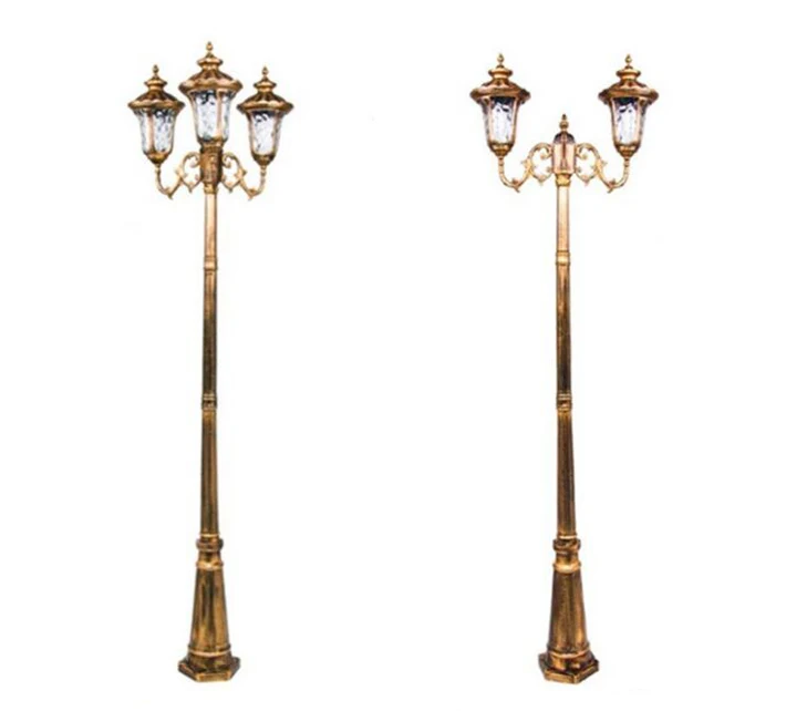 Ландшафтная фонарь со стойкой водонепроницаемая с 2 головками и 3 осветительными