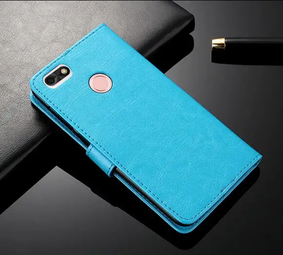 Для huawei Y6 Pro SLA-L02 SLA-L22 SLA-TL00 чехол Премиум кожаный бумажник чехол для huawei P9 Lite Mini huawei Nova Lite - Цвет: Blue