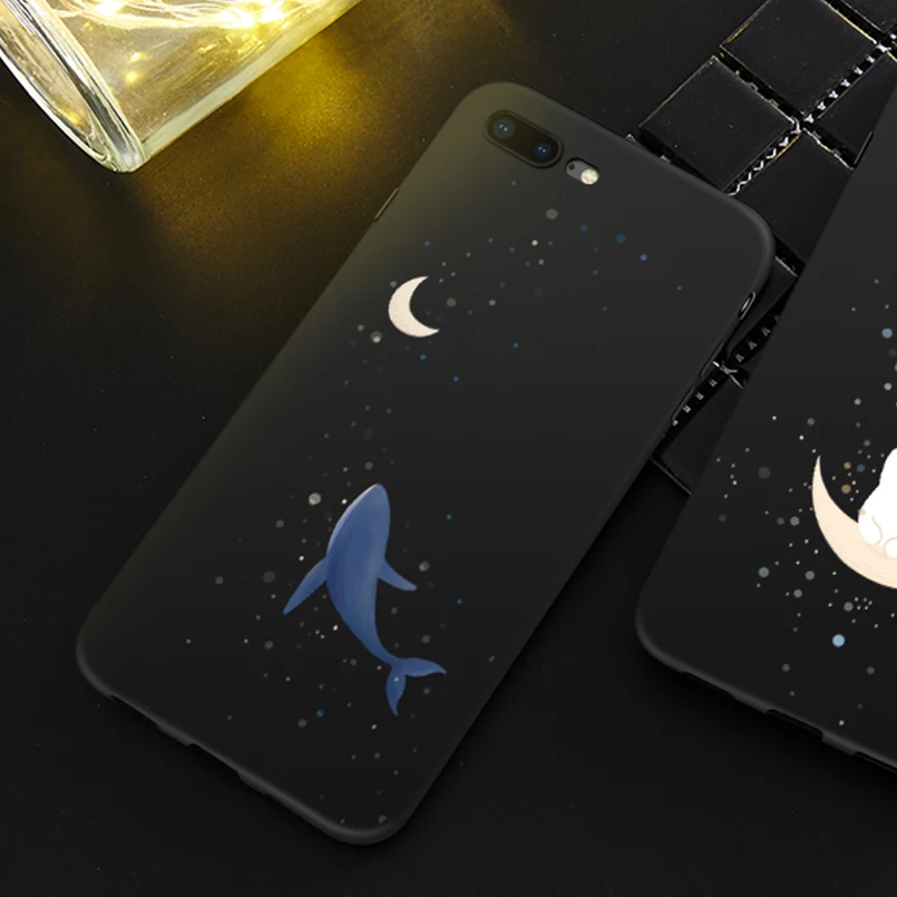 Силиконовый чехол ASINA для iPhone 7 8 Plus с мультяшными звездами и космическим рисунком