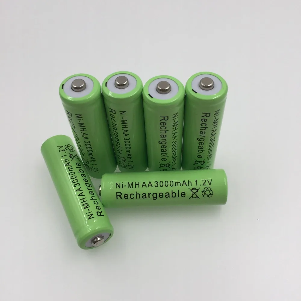 Бесплатная доставка Новинка AA 3000 mAh аккумуляторная батарея АА Ni MH 1 2 V