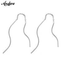 2018 new 100 925 sterling silver fringe chain earring for women fashion jewelry free shipping