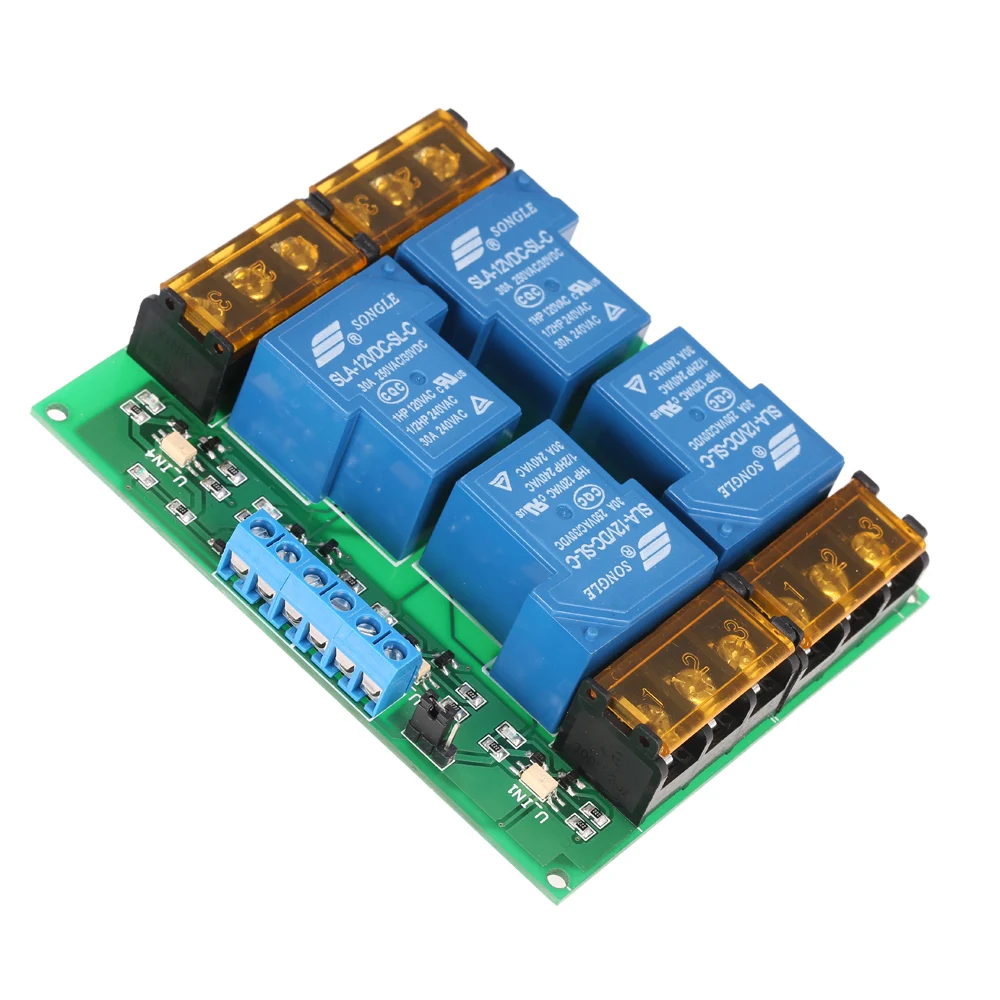 4-Channel DC 12V 30A Relay Module Control Board Optocoupler Isolation High/Low Trigger | Инструменты
