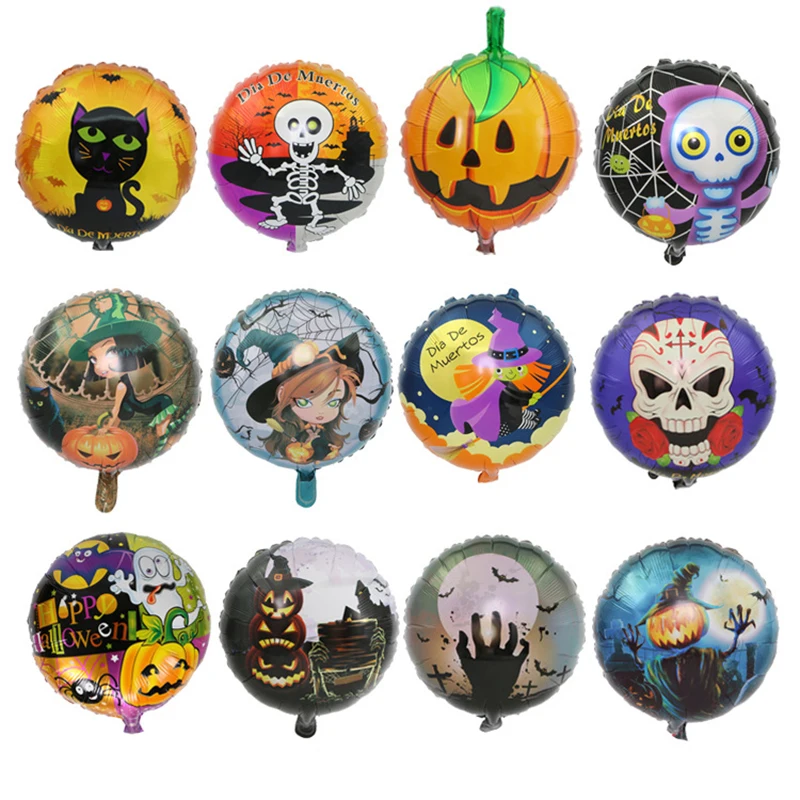 Лидер продаж новинка 5 шт./лот 18-дюймовые круглой формы и надписью &quotHappy Halloween&quot