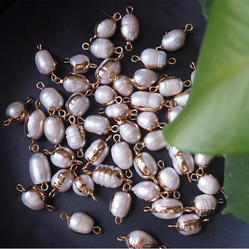8*20MM 10Pcs Baroque Irregular 100% AA Natural Freshwater Pearl Strand Bead Earring Charms | Украшения и аксессуары