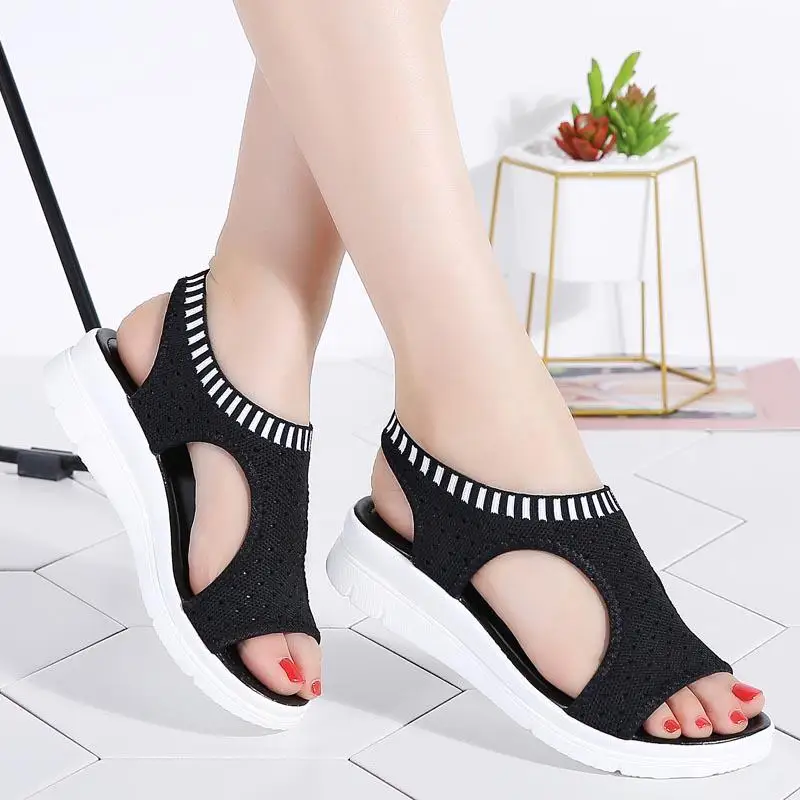 DAFENP/летние модные сандалии женская обувь sandalias mujer 2019 дышащая удобная zapatos de |