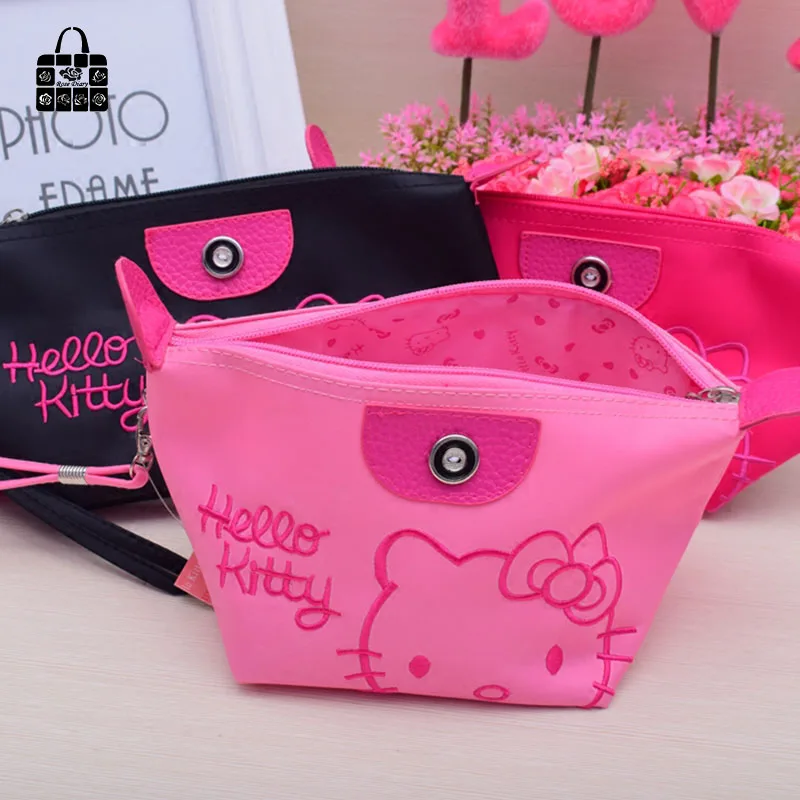 1 шт. Женская портативная Милая многофункциональная косметичка hello kitty на молнии