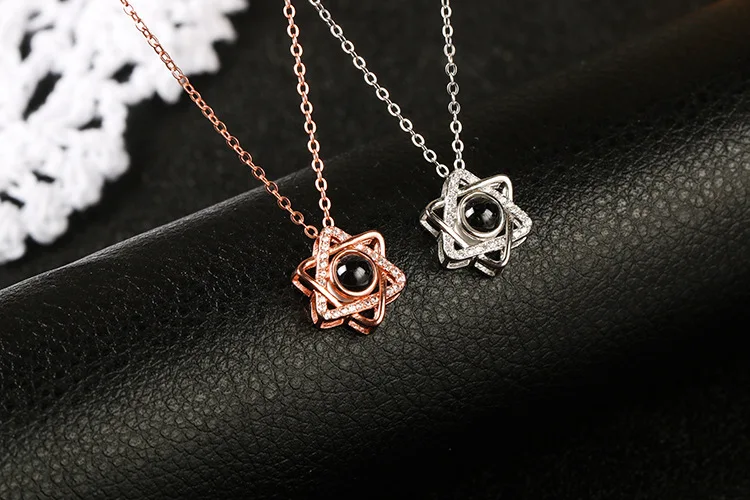 Подарки на день Святого Валентина большое ожерельес 100 языков: &quotЯ люблю тебя