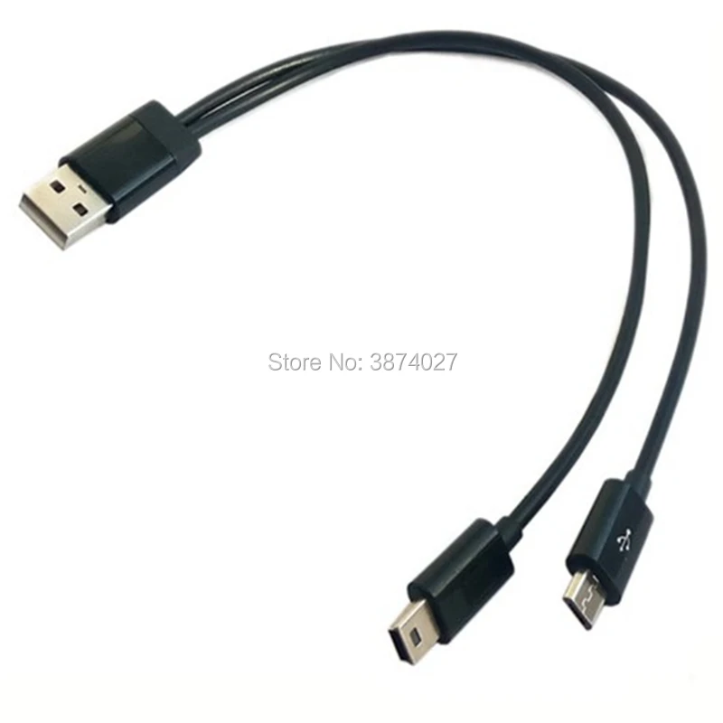 USB 2 в 1 кабель Mini usb и micro 0 Micro 5 контактный разъем Y для зарядки синхронизации данных