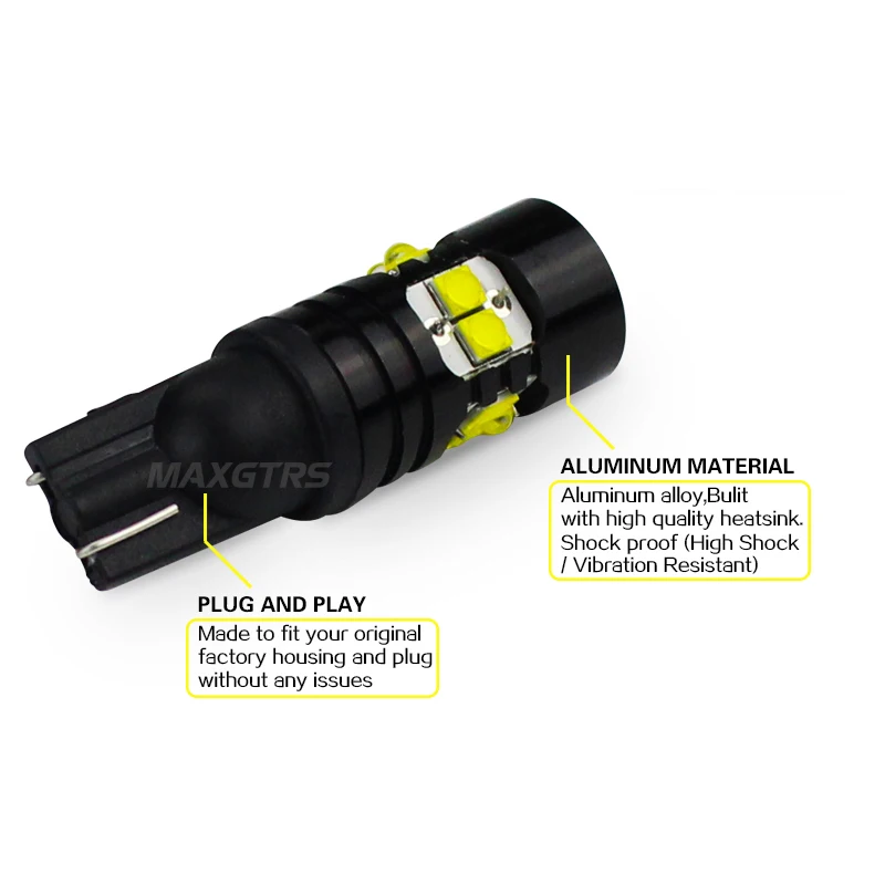 2x T10 194 168 W5W CREE Chip светодиодная лампа 50 Вт с лампочками Len ДХО Автомобильный задний