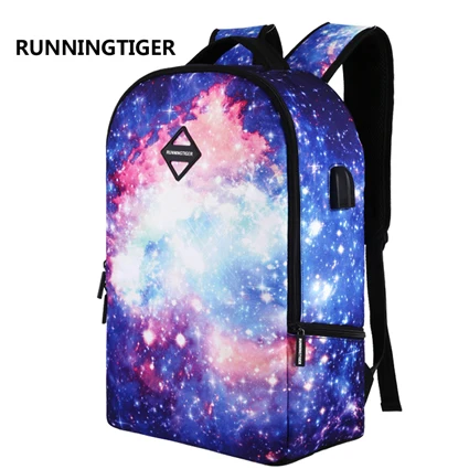 RUNNINGTIGER мужской рюкзак с зарядкой и usb-гарнитурой 16 дюймов, рюкзак для ноутбука с защитой от кражи для подростков, женские рюкзаки с принтом Mochila - Цвет: picture 5