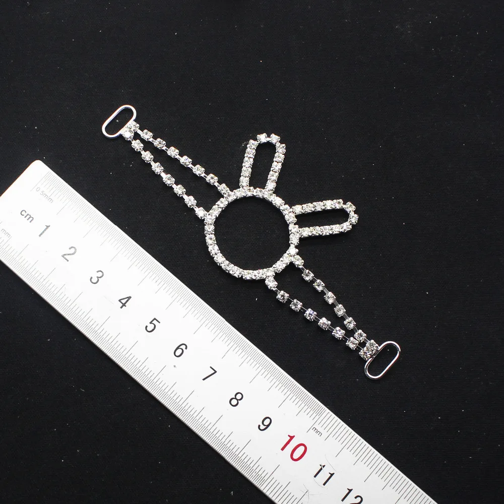4Pc High Quality Sewing Rhinestone Bikini Connectors Diamond Crystal Buckle Silver Swimming Wear Wedding Decoration | Дом и сад