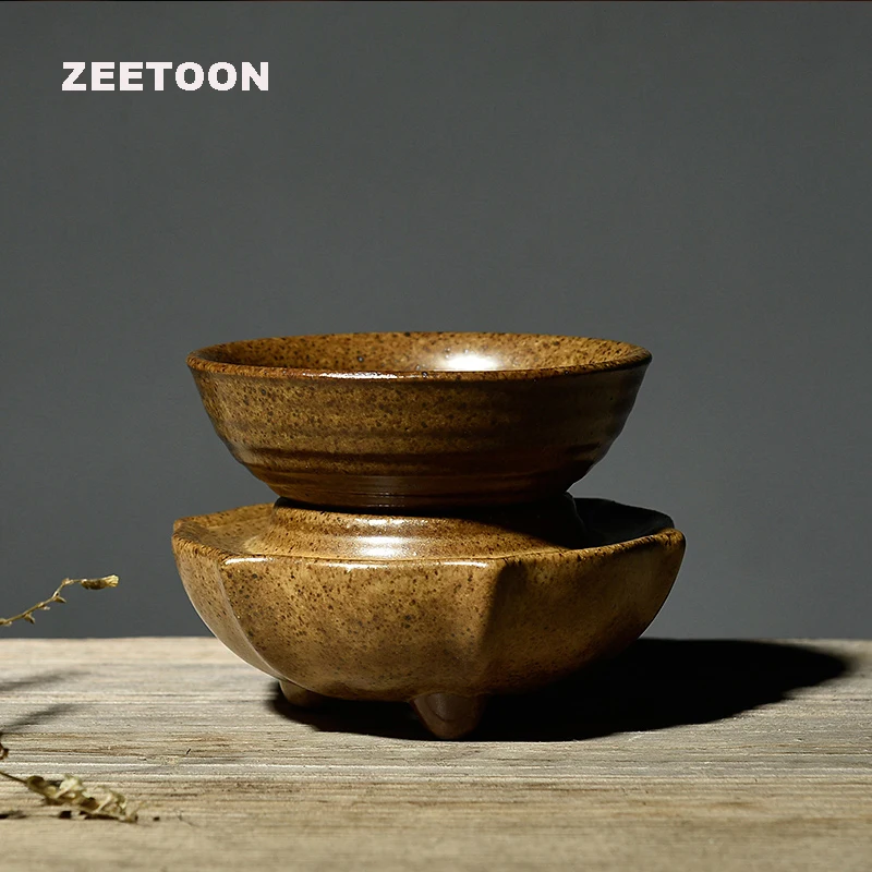 Zen японский стиль винтажная глазурованная грубая керамика чайные ситечки Puer чай