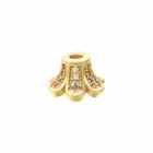 ZHUKOU 6x9 мм модный латунный хрустальный колпачок для бусин для ожерелья, браслета, сережек, изготовления ювелирных изделий Модель: VH11