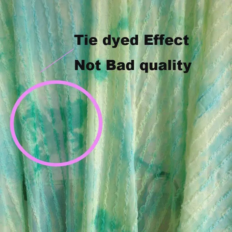 Зеленая вязаная полосатая кружевная ткань для платья африканские окрашенные