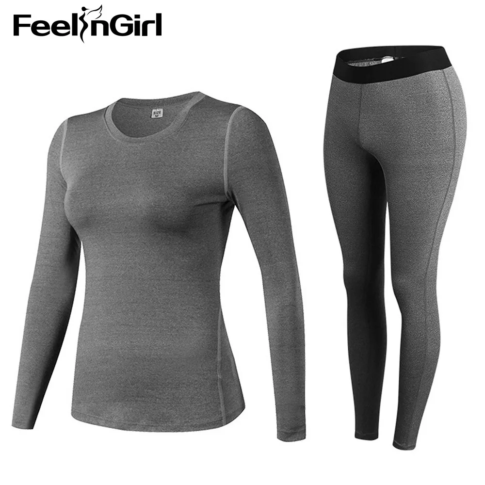 Feelingirl Женские зимние кальсоны для похудения пот быстросохнущие стрейч
