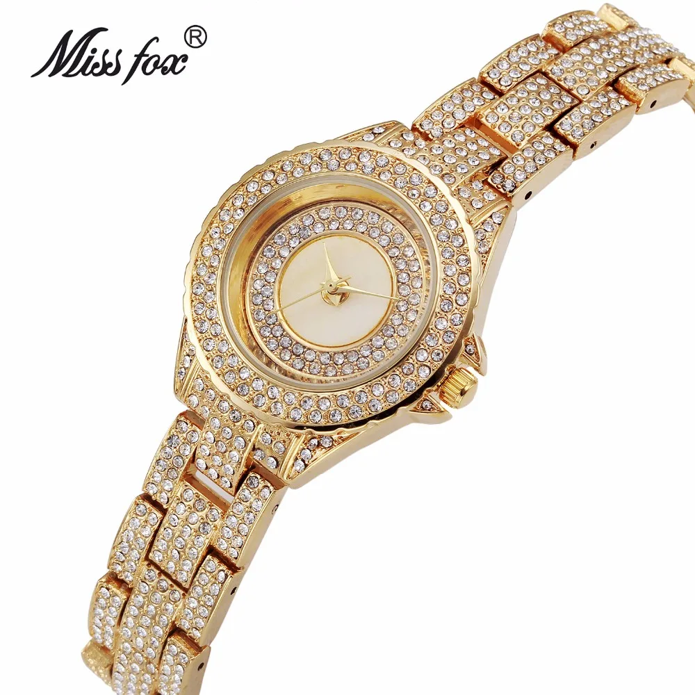 Relogio полностью Стразы золотые часы женские роскошные повседневные наручные