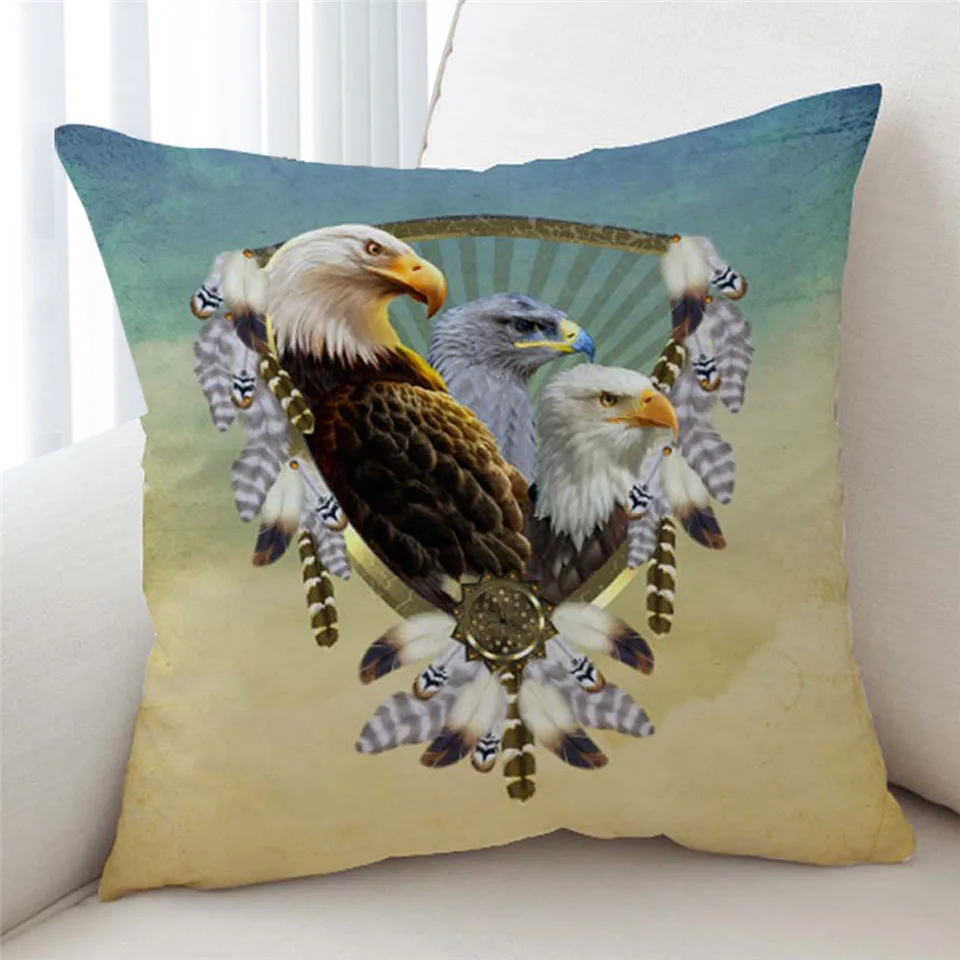 BeddingOutlet Eagles Cushion Cover 3D Sea Printed Pillow Case for Adult Kids Covers Photography Scenic Kussenhoes 45x45cm | Дом и сад