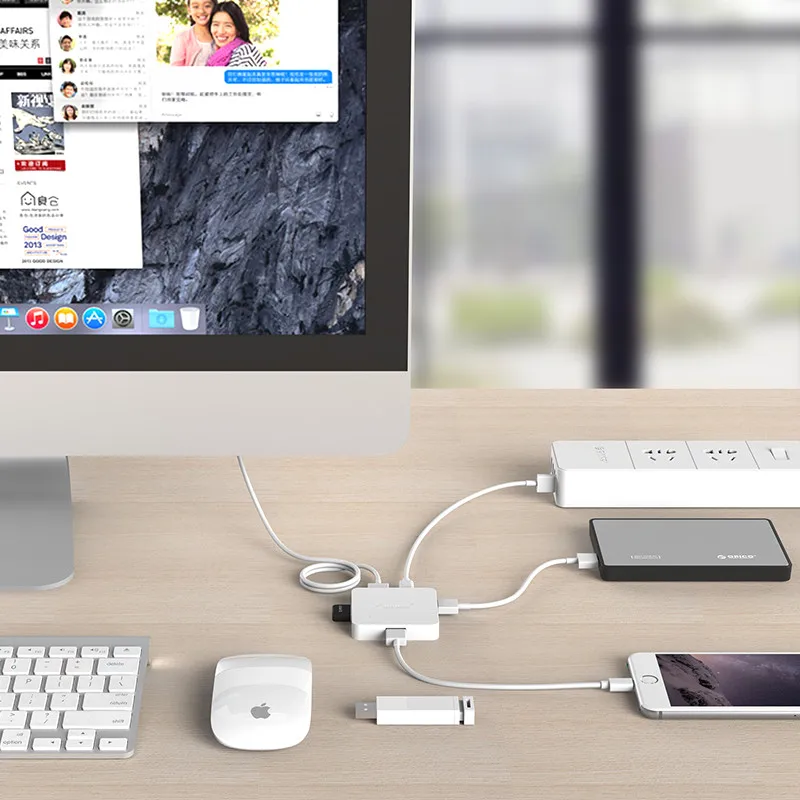 USB хаб ORICO TA4U usb 4 порта 3 0 может использоваться в качестве зарядного устройства для