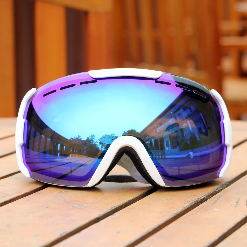 WHITE FRAME VANREE, брендовые лыжные очки, двойные линзы, UV400, анти-туман, очки для катания на лыжах, для мужчин и женщин, маска для снега, очки для взрослых, Лыжный спорт, сноуборд, очки 11 - Цвет: WHITE FRAME
