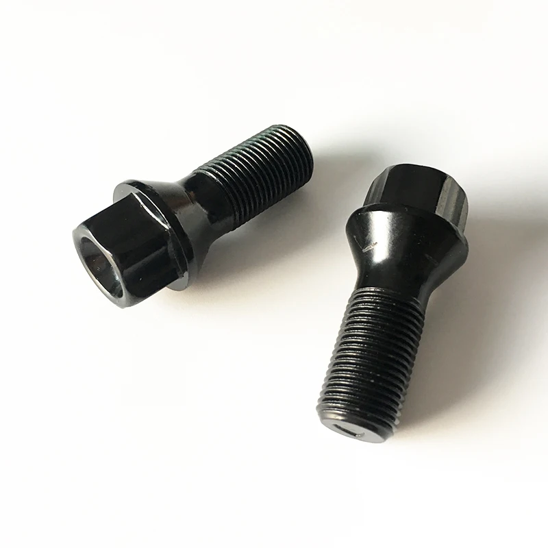 Колесные болты с черными наконечниками OEM 16 шт. гайки M14 * 1 25 для 1𧼠 2𧼢 3𧼱