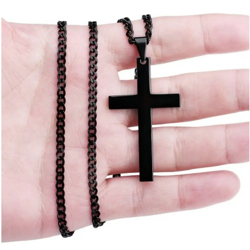 Новый крест ожерелья и кулоны из нержавеющей стали для Для мужчин