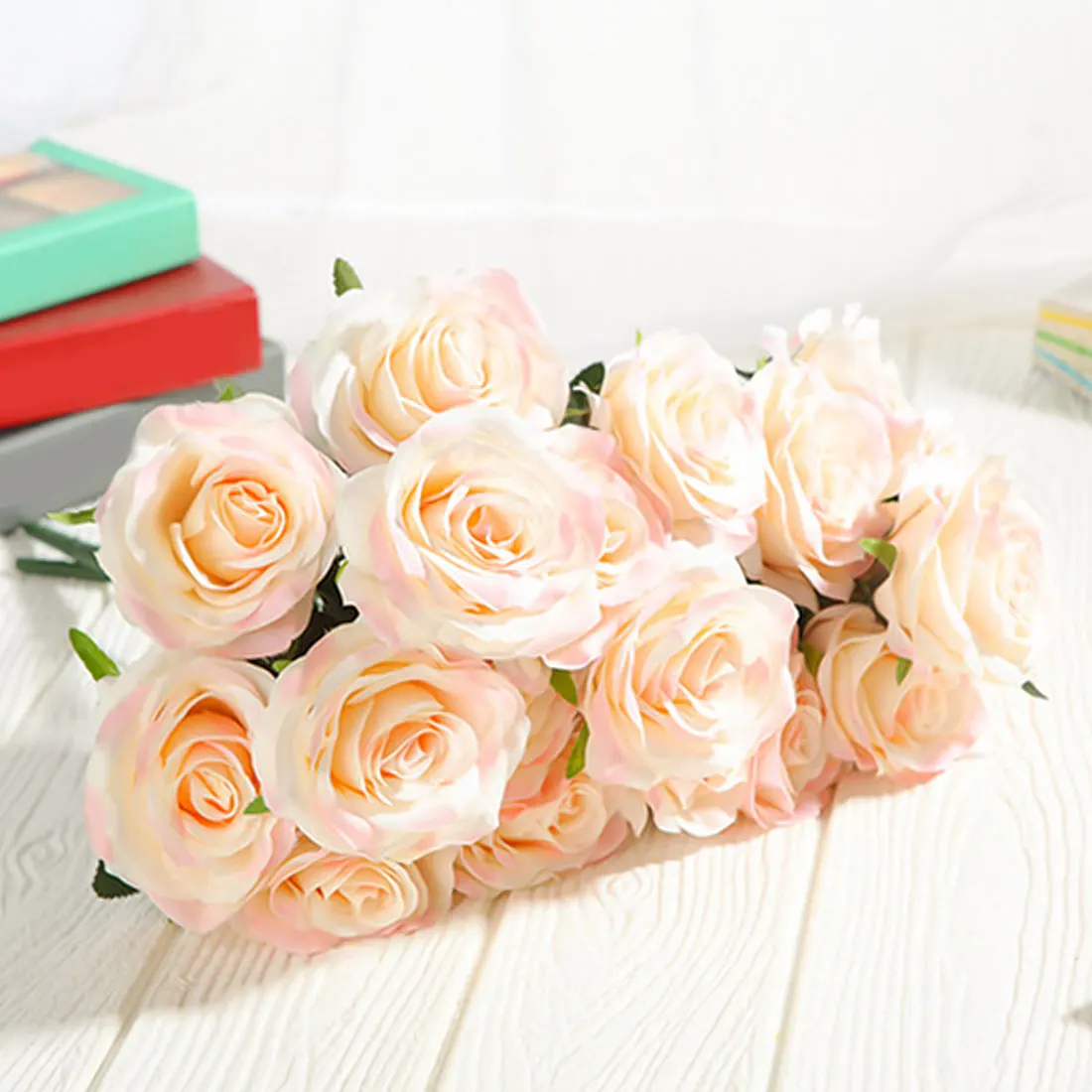 Light Pink 1 Искусственный шелк, 1 букет, 10 голов, французская Роза, цветочный букет, искусственный цветок, на стол, Маргаритка, свадебные цветы, Декор, вечерние, аксессуары, Флорес - Цвет: Light Pink 1