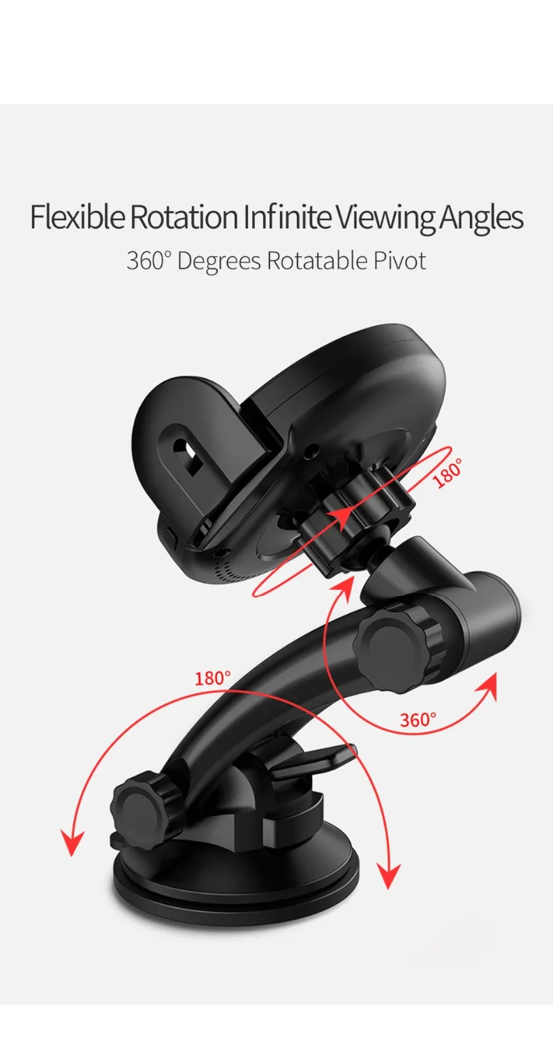 QC 3 0 Быстрая зарядка инфракрасный индукционный беспроводной зарядный держатель