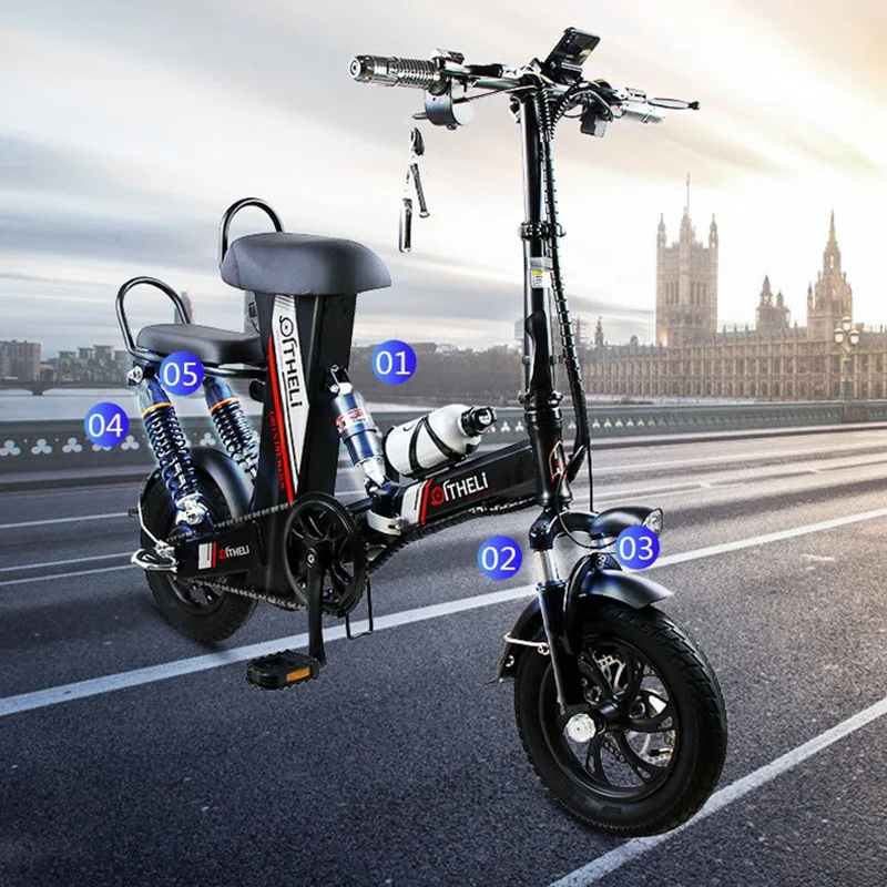 

Складной электрический велосипед для взрослых маленькая батарея мопед литиевая батарея для вождения мини-скутеры