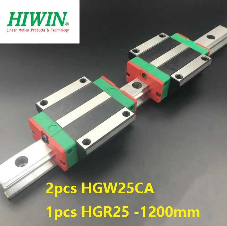 1 шт. 100% оригинальный Hiwin линейный направляющий рельс HGR25 L 1200 мм + 2 HGW25CA HGW25CC