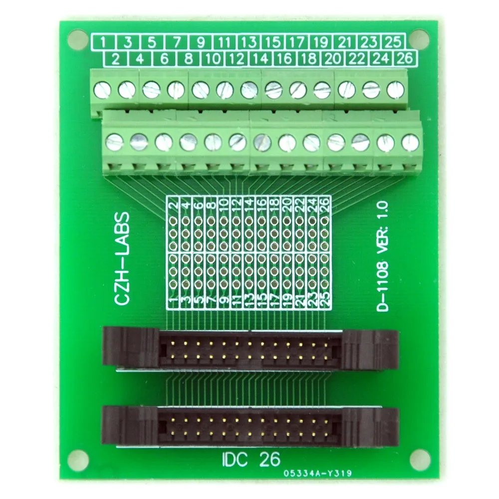 DIN рейка крепление IDC-26 2x13pins 2 0 мм двойной разъем для мужчин Интерфейс модуль. |