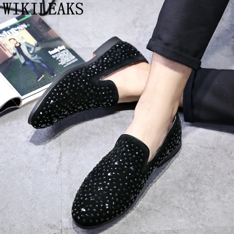 Мужские итальянские ботинки Элегантные мужские лоферы Цвет Черный Свадебные