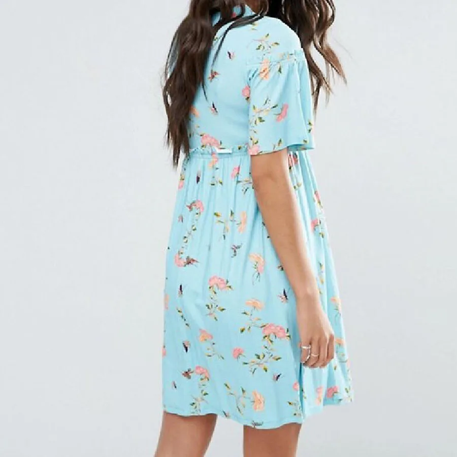 New Ties Waist Floral Printed Linen Maternity Dress Summer Autumn Fashion Nursing Clothes for Pregnant Women Pregnancy Clothing | Мать и