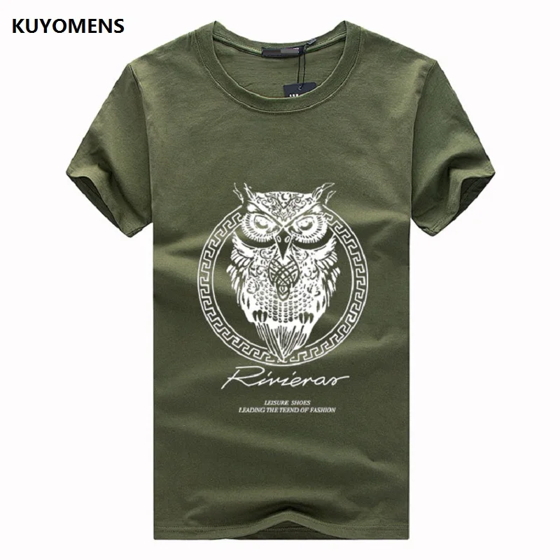 KUYOMENS Новое поступление мужских футболок S-5XL размера плюс модные летние футболки
