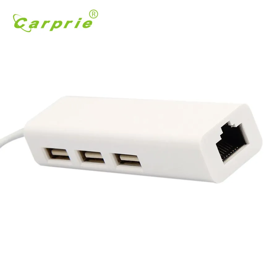 Carprie Новый Type C + USB 2 0 к RJ45 Lan Карта Ethernet сетевой кабель 3 порта концентратор для Win 8 7