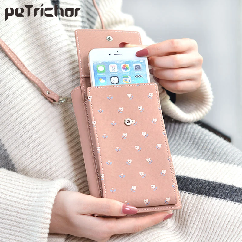

Mini Crossbody Shoulder Bags Women Flower Multi-functional Women Cell Phone Purse Ladies Small Handbags Female Messenger Bag