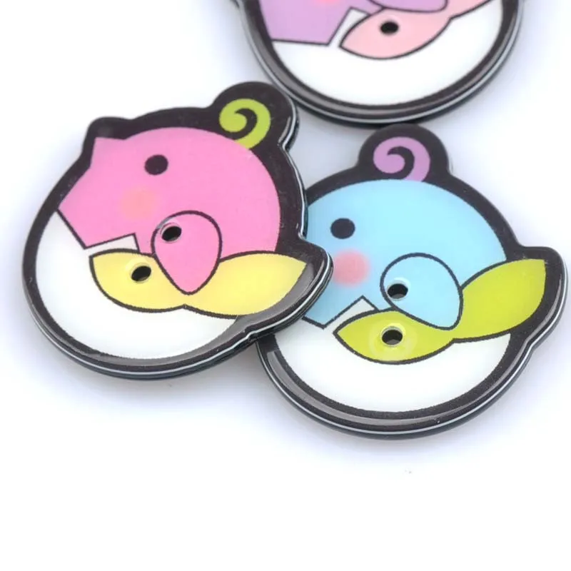 10 шт. Смешанные акриловые пуговицы с птицами подвески для шитья рукоделия