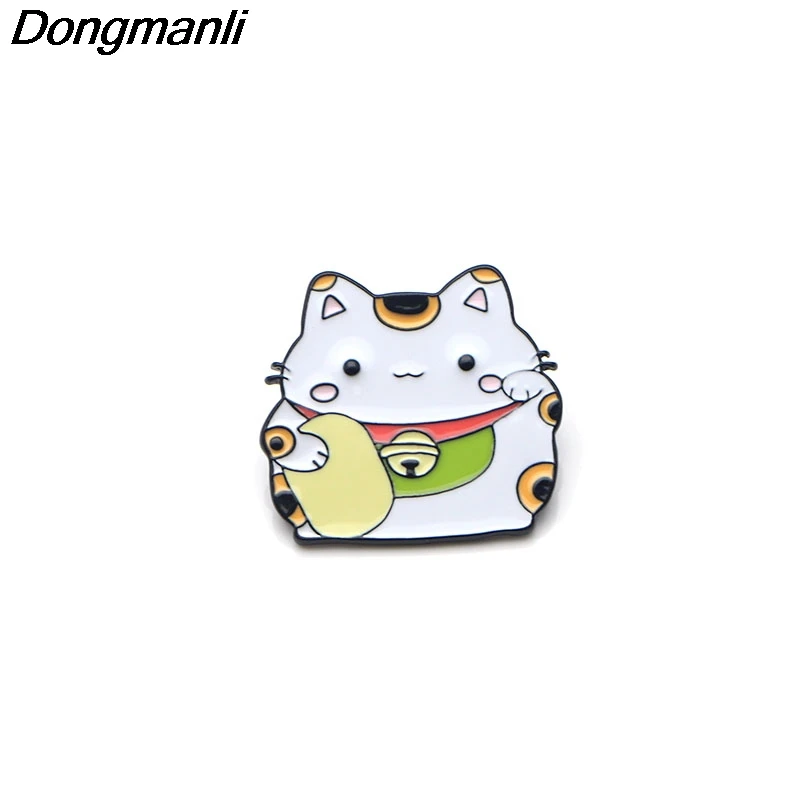 P2719 Dongmanli Япония милые Фортуны кошки эмалированные булавки и броши для женщин
