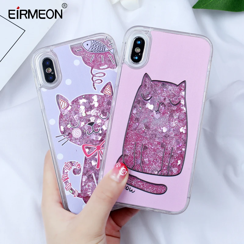 Жидкий чехол для телефона iPhone X Чехол Бутылка зыбучий песок блеск 5 5S SE 6 6s 7 8 Plus