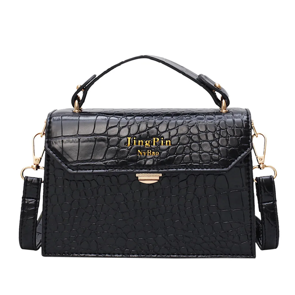 Кожаная женская сумочка модная сумка на одно плечо маленькая квадратная с