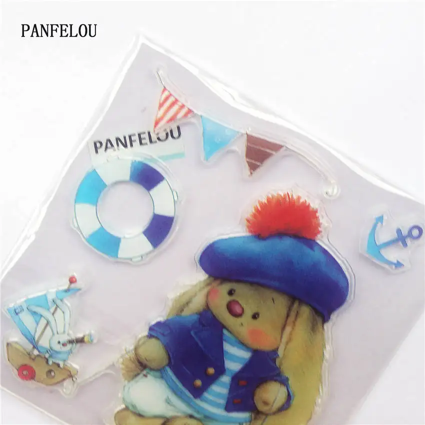 PANFELOU Собака Мальчик прозрачный силиконовый штамп/печать DIY