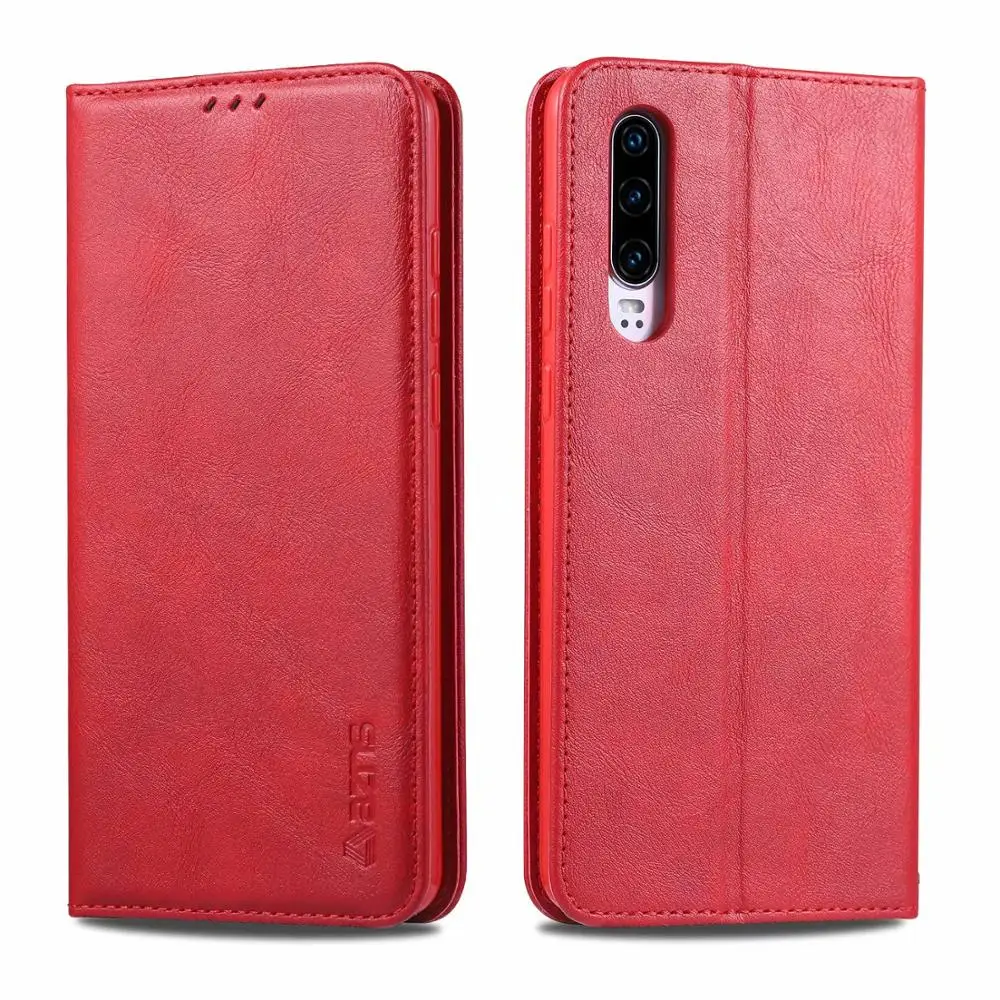 Оригинальный кожаный чехол кошелек для Huawei P30 Pro магнитный Ретро Чехол книжка с
