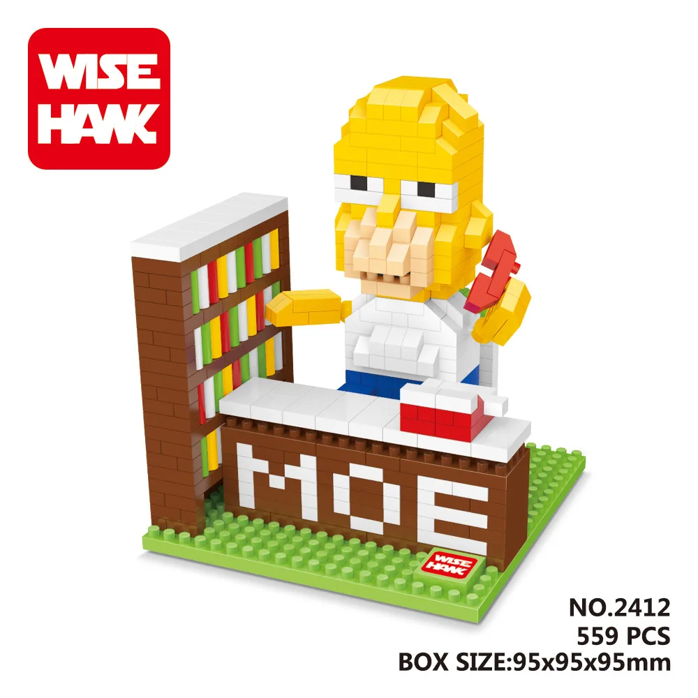 Wisehawk Micro Blocks The Simple DIY Mini Building Bricks Children Cartoon Small Figure 3D Anime Kids Toys for Child 2412-2415 | Игрушки и