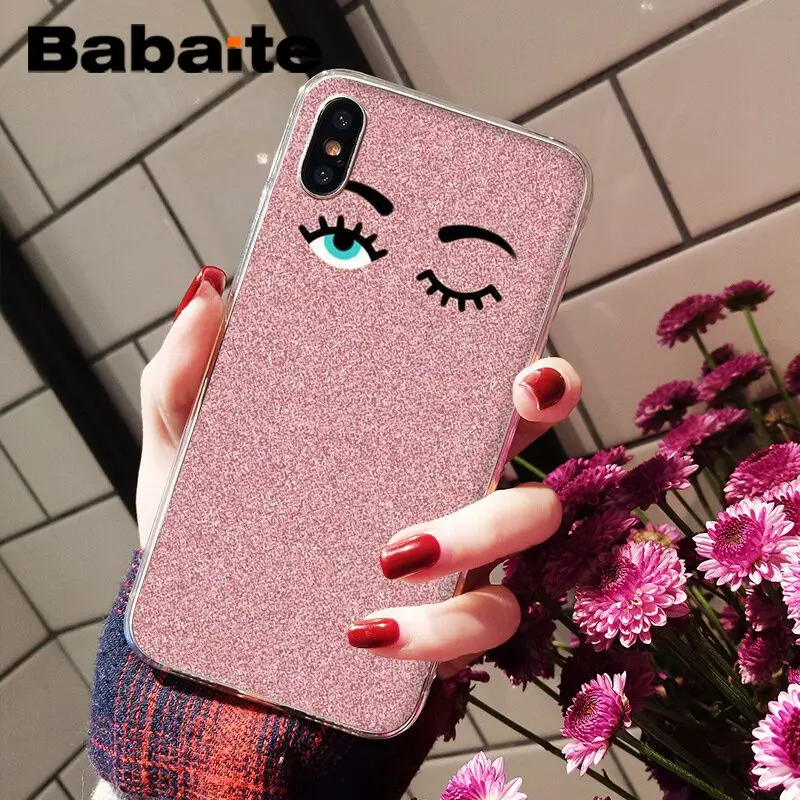 Babaite макияж ресниц губ DIY Роскошный Высокий протектор на конце чехол для iPhone 8 7 6 6S