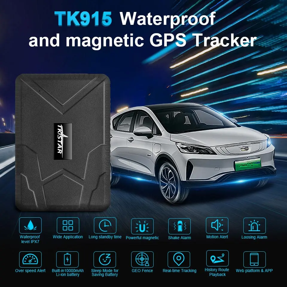 Персональный автомобильный трекер TK915, автомобильный gps трекер, магнитный, 10000 мАч, долгий срок службы батареи, 120 дней, портативный локатор, расширенный, TK Star, TK905