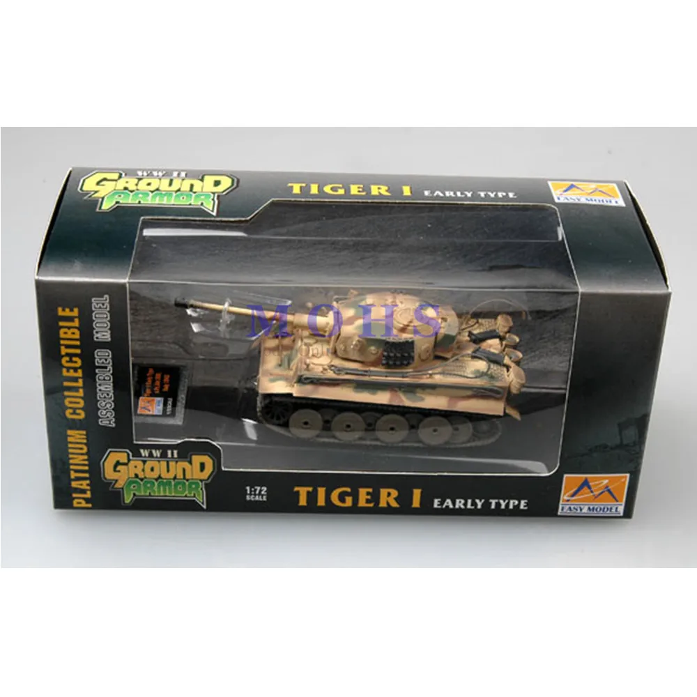 EASY MODEL 36211 1/72 Assembled Model Scale Finished Miniature Military Tank Tiger 1 (Early)-sPzAbt.508 Italy |