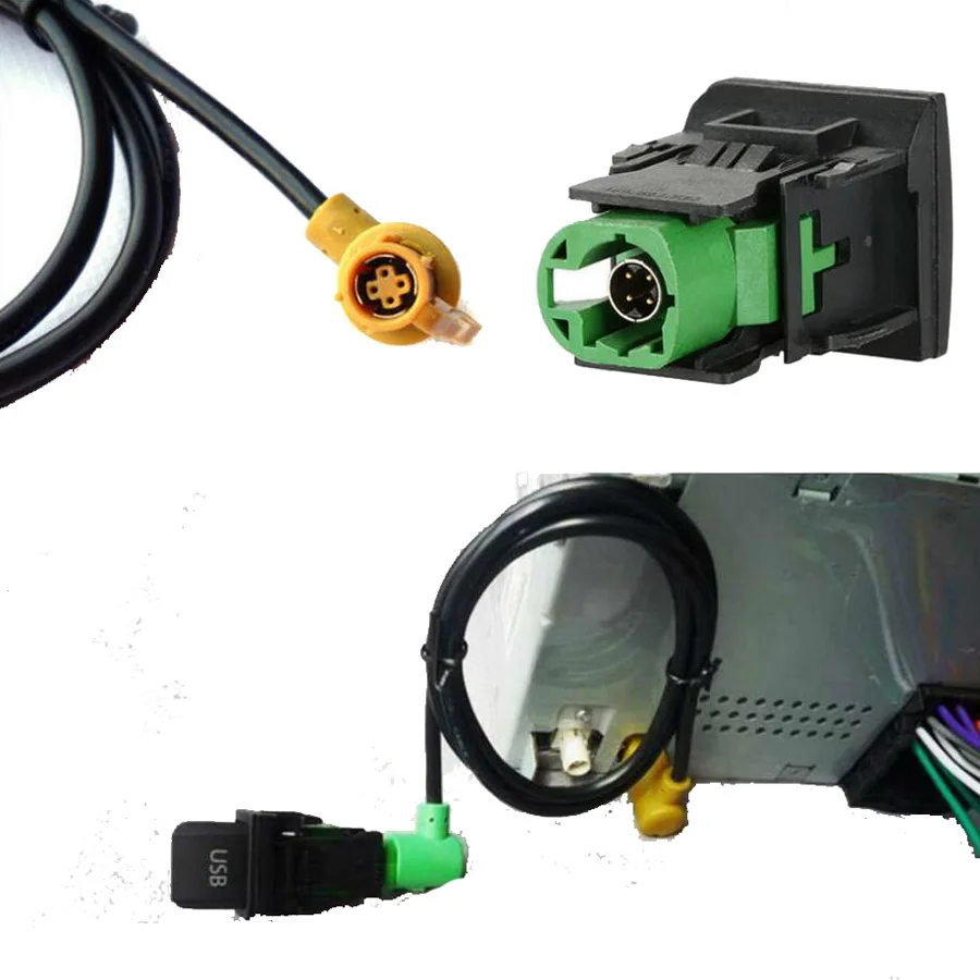 USB AUX переключатель кабеля Жгут проводов RCD510 RCD300 + для VW Golf MK6 Jetta MK5 Sagitar Polo |