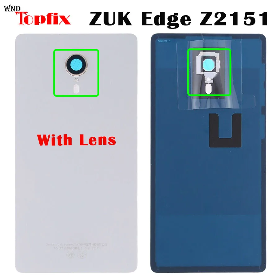 Оригинальная задняя крышка для Lenovo ZUK Edge стекло камеры Z2151 Крышка батарейного