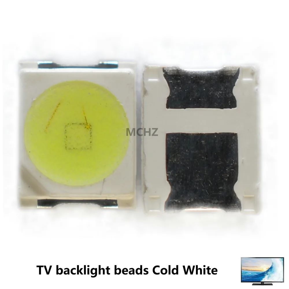

500pcs 1210 3528 2835 3V 1W 92l LM Light source TV backlight LED light bead Cool white